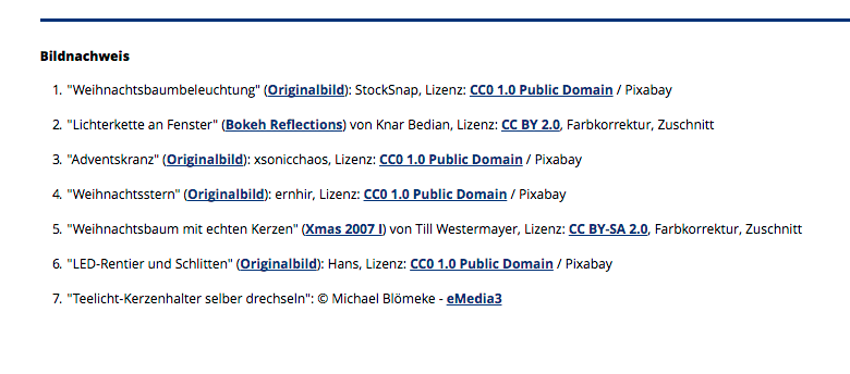 Ausgabe des Bildnachweis im CMS: mfc_picturecredits