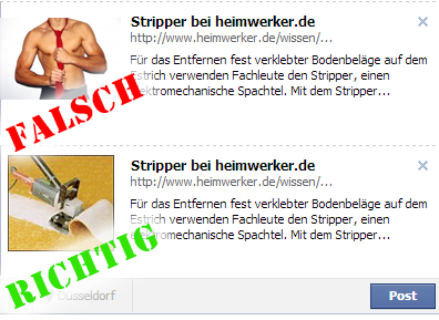 Facebook Vorschaubild - Falsches Bild korrigieren