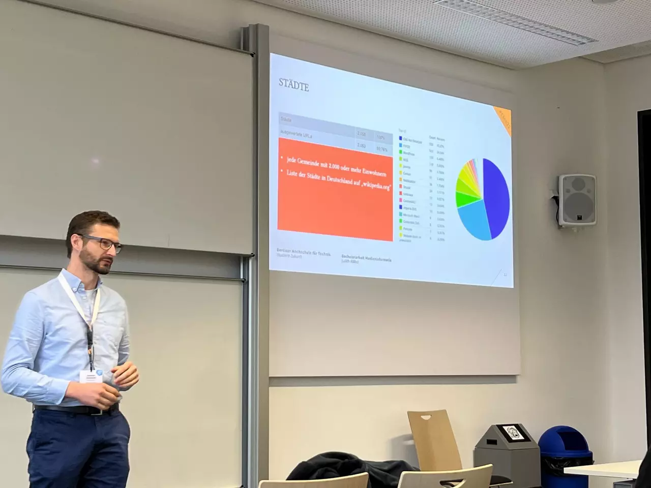 Sebastian Kreideweiß bei seiner Vorstellung des aktuellen CMS-Census