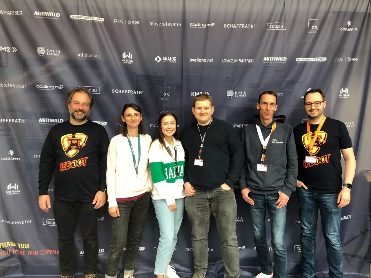 Gruppenfoto der MFC-Kollegen beim TYPO3camp RheinRuhr 2022