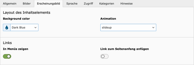 TYPO3-Backendfelder