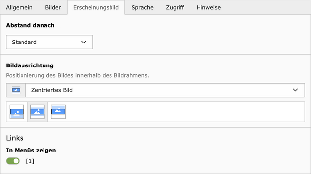TYPO3-Backendfelder