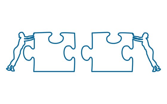 Geschäftswelt Zusammenarbeit Puzzle
