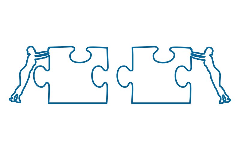 Geschäftswelt Zusammenarbeit Puzzle