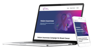Vorschau der Patient Awareness Website auf einem Notebook und Smartphone