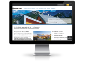 RHEINZINK Website Desktop