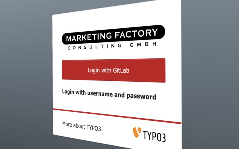 TYPO3-Backend-Login mit Login-Möglichkeit über GitLab