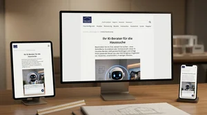 KI-Hausberater Chatbot – Mockup Mockup des KI-Hausberater-Chatbots auf bau-welt.de