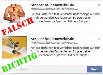 Facebook Vorschaubild - Falsches Bild korrigieren